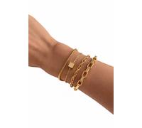 Cube Layered Bracelet Set Adjustable Four Piece Stackable Modern Minimalist Fashion Jewelry Gift for Her