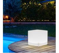 Cube LED Solaire & Étanche RGB+W 40 cm 100% Autonome & Télécommandé