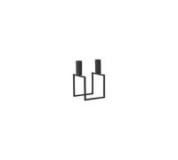 Cube Line Chandelier Noir