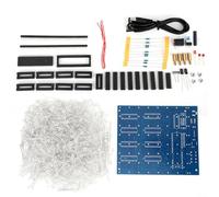 Cube lumineux LED 3D 8 x 8 x 8 avec PCB FR-4, LED bleues et blanches, paramètres pré-imprimés pour une soudure facile, affichage graphique dynamique pour les amateurs d'électronique et les étudiants