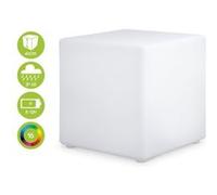 Cube LED 40cm - Cube décoratif lumineux. 16 couleurs. 40cm. rechargeable. télécommande