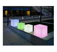 Cube lumineux MOOVERE 45cm outdoor Solaire+Batterie rechargeable LED/RGB