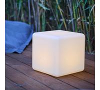 Cube solaire lumineux - LUMISKY - CASY - H30 cm - Tabouret table basse - LED blanc et multicolore