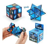Cube Magique 2 en 1, Cube Infini, Cube de Vitesse, Cubes de Transformation Cubes de Puzzle Magique pour Enfants et Adultes (Star)