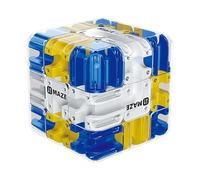 Cube Magique 3D,Grand Labyrinthe Maze Cube,Roller Ball Maze Cube,Cube À Labyrinthe Jouet Éducatif Interactif, Engaging Brain Teaser Toy, Grand Puzzle Cérébral Haute Difficulté avec Balle