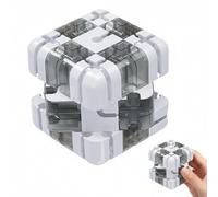 Cube Magique 3D, Large Labyrinth 3D Puzzle Maze Cube, Roller Ball Maze Cube, Jeux De Labyrinthe 3D, Soulagement du Stress Et Développement De La Logique (Gris)