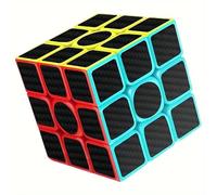 Cube Magique 3x3,Speed Cube,Professionnel, Haute tolérance aux pannes, Convient pour Les Cadeaux d'anniversaire et Les Chaussettes de Noël de Remplissage, Aspect Fibre de Carbon
