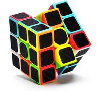 Cube Magique 3x3,Speed Cube,Professionnel, Lisse, Haute Tolérance Aux Pannes,Convient Pour Les Cadeaux D'anniversaire Et Les Chaussettes De Noël De Remplissage(Fibre De Carbone)
