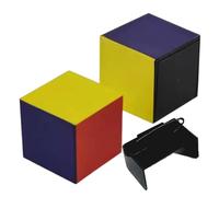 Cube magique aplati, cube magique, cube amusant en cube plat vision tours de magie, astuces de blague, accessoires de spectacle de magie pour adultes