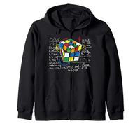 Cube magique avec équations mathématiques | Retro Nerdy Rubik Sweat à Capuche