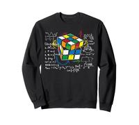 Cube magique avec équations mathématiques | Retro Nerdy Rubik Sweatshirt