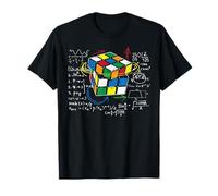 Cube magique avec équations mathématiques | Retro Nerdy Rubik T-Shirt