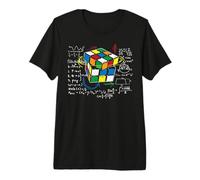 Cube Magique avec équations mathématiques | Retro Nerdy Rubik T-Shirt Haut de Gamme