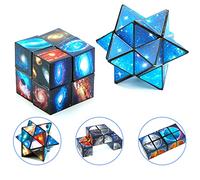 Cube Magique étoile 2 en 1,Cube Infini Magic pour Enfants et Adultes,Puzzle 3D pour Jeu d'entraînement Cérébral ou Cadeau de Vacances