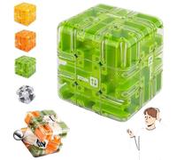 Cube Magique Labyrinthe 3D - Jouet éducatif Anti-Stress, Puzzle, Labyrinthe, Balles, Cubes D'intelligence, Pensée Logique, Anti-éducation, Jouets Amusants pour La Coordination œil-Main(#D)