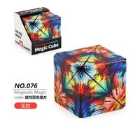 Cube Magique Magnétique Anti-souligné 3D, Variété Géométrique, Interchangeable, Puzzle à Rabat à la Main, Jouet pour Enfant-MC-02