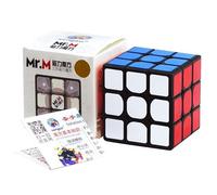 Cube Magique Magnétique Mr.M 3x3, Sans Adhésif, Noir, Shengshou, Aimants De Vitesse, Jouets Pour Enfants