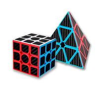 Cube Magique Meilong Moyu Cubing Classroom Fibre de Carbone, adhésif antidérapant avec Rotation Plus Rapide, Facile et Doux, Puzzle 3D, débutants et Professionnels (Ca2)