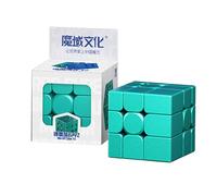 Cube Magique Miroir Moyu V2 3x3 Vert Nuit étoilé pour Amateurs et Débutants | Cube Miroir 3x3 Professionnel Bleu Nuit Étoilé avec Finition Brillante étoilée Design Spécial