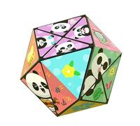 Cube Magique Pliable Et Créatif en Forme De Panda for Enfants, Ensemble De Cubes Magiques 3D à Retournement, Anti-Stress Et Anti-Anxiété, Transformable, for Enfants Et Adultes(B)