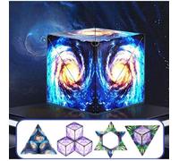 Cube Magique Transformable -style Shashibo - 72 Formes - Aimants Puissants - Couleur Universe