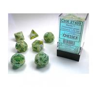 Cube - Marbre Vert/Vert Foncé (Ensemble De 7 Dés)