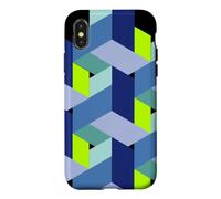 Cube mathématiques 3D Magie Nerd Illusion Coque pour iPhone X/XS