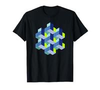 Cube mathématiques 3D Magie Nerd Illusion T-Shirt