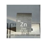 Cube Métal Cubes de Densité pour Science 0.39in/10mm avec Boîte de Rangement en Acrylique pour Collection du Tableau Périodique Utilisation Scientifique en Classe ou Maison-30 Zinc (Zn)