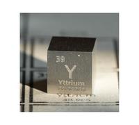 Cube Métal Cubes de Densité pour Science 0.39in/10mm avec Boîte de Rangement en Acrylique pour Collection du Tableau Périodique Utilisation Scientifique en Classe ou Maison-39 Yttrium (Y)