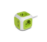 GreenBlue Multiprise Powercube Magic Cube 4 prises avec 2 entrées USB 5V/2,1A câble 1,4 m