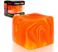 Cube Orange Anti-Stress, Jouet Sensoriel à Presser pour Adultes et Enfants, Cube Malléable Réutilisable à Lente Rémontée pour Anxiété, TDAH, Bureau (1PC)