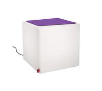 CUBE Outdoor tabouret & table d'appoint avec coussin en feutre en violet Moree - 4260218360303