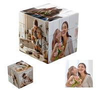 Cube Personnalisé Photo, Cube Photo personnalisé Cube de 3D avec 6 Photos, Anniversaire Noël Cadeaux Personnalisés pour Enfants Père Mère Petite Amie Copain