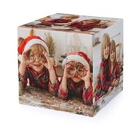 Cube Photo Personnalisé, Cube Rotatif Personnalisé avec Photo, Convient pour Anniversaire.Noël. Fête des mères. Saint Valentin Cadeau personnalisé