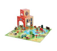 Cube Pop'up Le Plein Air Illustré Jouet d'Éveil en Bois Bébé Dès 18 Mois