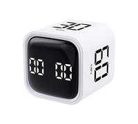 Cube portable rotatif avec fonction de décompte à rebours Écran LED Vibration sonore silencieux pour la gestion de la cuisine des enfants