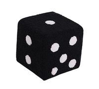 AWHAO Cube Pouf Repose-Pieds Tabouret Repose-Pieds Banc Petit Dés Tabouret Canapé Thé Tabouret pour Bureau, Noir 20cmx20cm