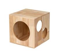 Cube pour Chat Compact Meuble, Style to 2 | Naturel, épuré, Niche En Bois, pour Appartement, Chats, Petits Chiens