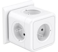 Cube Power Strip 5 Sockets, Cubo Multitoma Of 5 Enchufes, Adaptador Multitoma De 3680 W, 5 Tomas Ac, Multitoma Cubo Inalámbrico, Multitoma Cubo Para Oficina, Taller, Casa, Viaje, Blanco