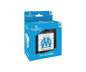 Cube puzzle 3 x 3 Megableu Olympique de Marseille couleurs du club et motifs imprimés bleu
