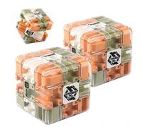 Cube Puzzle 3D, Jeu De Réflexion, Cube Labyrinthe à Bille, Jouet D'entraînement Cérébral pour Développer La Perception Spatiale, Jouet De Réflexion Captivant pour Adultes, Anti-Stress, Développe 2pcs