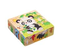 Cube Puzzle 3D, Toy STEM Wood, Learning Aid with Strong Quality, Brain Care Accessory with Simple Use, Lifestyle Care Gadget, Practical Present for Adults Kids Friends Family Home Classroom School