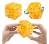 Cube Puzzle Labyrinthe 3D, Grand Labyrinthe Cognitif, Jeu d'esprit et d'Observation, Jeu Éducatif Anti-Stress, Cadeau de Bille de Labyrinthe Challenging, Jeu de Puzzle de Balles de Marbre
