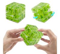 Cube Puzzle Labyrinthe 3D, Grand Labyrinthe Cognitif, Jeu d'esprit et d'Observation, Jeu Éducatif Anti-Stress, Cadeau de Bille de Labyrinthe Challenging, Jeu de Puzzle de Balles de Marbre