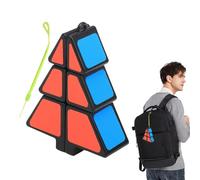 Cube Puzzle Pendant Creative Toys - ABS 7.2x5.6x2.1cm | Christmas Tree Puzzle | Puzzles Cube Keychain Toy for Kids, Holiday Party Favors, Stocking Stuffers and Daily Educational Entertainment Use