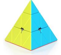Cube Pyramide,Cube Magique de Triangle 3x3x3; Couleurs Vives Super-durables-Facile à Tourner (Stickerless)
