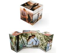Cube Rotatif personnalisé 3D, Cube Rotatif personnalisé avec 11 collages Photo, Cadeaux de décoration de Bureau à la Maison, pour Les Enfants, Amis, Anniversaire, Noël, Cadeau personnalisé