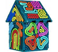 Cube Sensoriel Montessori 3D - Jeu de Motricité Fine avec 30 Cordons Colorés - Activité Sensorielle Enfant - Idéal TSA et TDAH