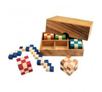 Cube Serpent Set - 6 Pièce - dans Boîte en Bois Divers Niveaux de Difficulté